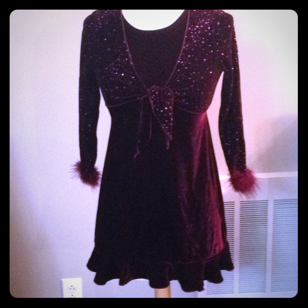 Dark purple dress with sparkles